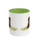 Two Toned Mug Cocker with tennis balls