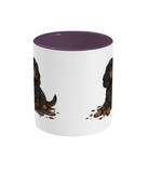 Two Toned Mug Black Cocker in mud