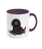 Two Toned Mug Black Cocker in mud
