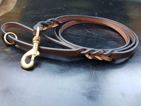 Braided English Bridle Leather Lead
