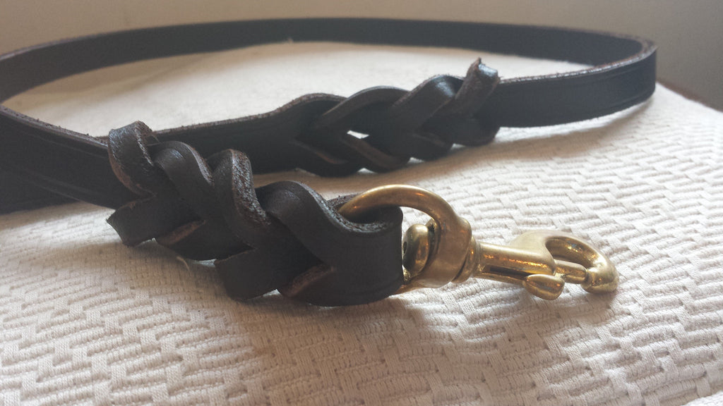 Amish braided sales leather dog leash